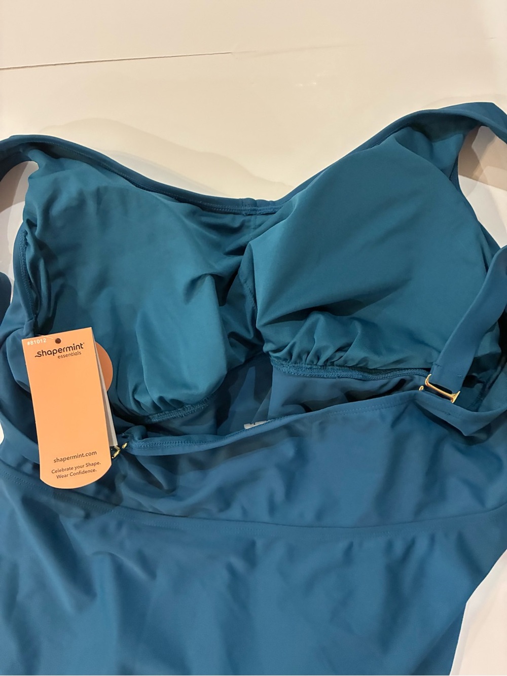 Shapermint Teal Blue 3‑Piece Tankini Swim Set — NWT (Top, Skirted Bottom & Brief - Picture 5 of 16